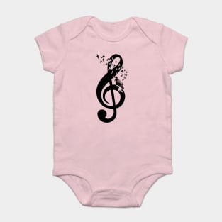 Treble Clef - Double Bass Baby Bodysuit